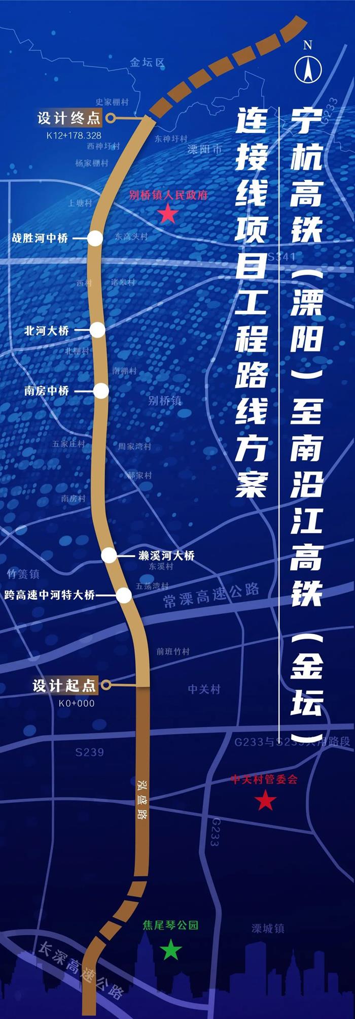 宁杭高铁（溧阳站）至南沿江高铁（金坛站）连接线项目举行隆重的开工仪式